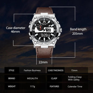 8230M | Quartz Men Watch | Leather Band-megalith watch