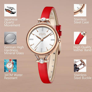 8120C | Quartz Women Watch | Leather Band-megalith watch