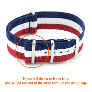 NATO Strap 4/8 Packs - 16mm 18mm 20mm 22mm 24mm Premium Ballistic Nylon Watch Bands Zulu Style with Stainless Steel Buckle
