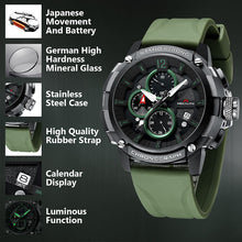 Laden Sie das Bild in den Galerie-Viewer, 8231M | Quartz Men Watch | Rubber Band-megalith watch