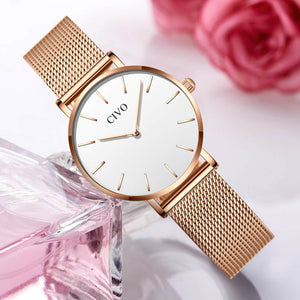 8084C | Quarzuhr für Damen | Mesh-Armband