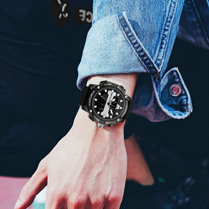 Analog Digital Watch | Rubber Band | 8267M