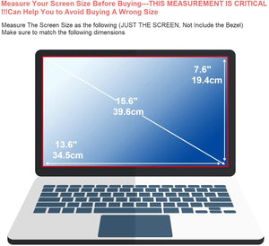 [2PCS Pack] 15.6-inch Laptop Crystal Clear Screen Protector, Notebook Computer Screen Guard Protector Compatible with HP/DELL/Asus/Acer/Sony/Samsung/Lenovo/Toshiba etc, Display 16:9 (2-Pieces/Pack)