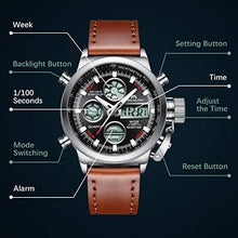 Laden Sie das Bild in den Galerie-Viewer, 0031M | Quarz-Herrenuhr | Lederarmband