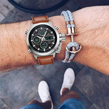 Laden Sie das Bild in den Galerie-Viewer, 0031M | Quarz-Herrenuhr | Lederarmband