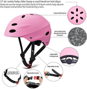 Keepose Kinder-Fahrradhelm, Sport-Schutzausrüstungsset, geeignet für Kleinkinder im Alter von 3–8 Jahren, Jungen und Mädchen, Knieschützer, Ellenbogenschützer, Handgelenkschützer für Fahrrad, Skateboard, Roller, Inlineskaten von Keepose