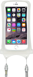 Oilily 100 % wasserdichte, schwimmende Smartphone-Hülle und Geldtasche, passend für alle Telefone, zweilagige Stoßdämpfung, inkl. Umhängeband (weiß)