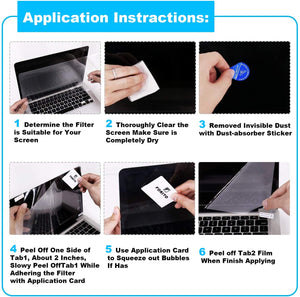 [2PCS Pack] 15.6-inch Laptop Crystal Clear Screen Protector, Notebook Computer Screen Guard Protector Compatible with HP/DELL/Asus/Acer/Sony/Samsung/Lenovo/Toshiba etc, Display 16:9 (2-Pieces/Pack)