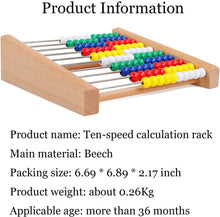 Laden Sie das Bild in den Galerie-Viewer, NA Vorschulischer Zahlenlern-Abakus, klassisches Holzspielzeug, Entwicklungsspielzeug, bunte Holzperlen, 8 Erweiterungsaktivitäten, tolles Geschenk für Mädchen und Jungen, am besten für 3-, 4- und 5-Jährige