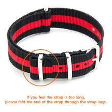 Load image into Gallery viewer, NATO Strap 4/8 Packs - 16mm 18mm 20mm 22mm 24mm Premium Ballistic Nylon Watch Bands Zulu Style with Stainless Steel Buckle