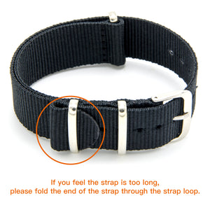 NATO Strap 4/8 Packs - 16mm 18mm 20mm 22mm 24mm Premium Ballistic Nylon Watch Bands Zulu Style with Stainless Steel Buckle