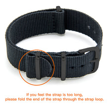 Load image into Gallery viewer, NATO Strap 4/8 Packs - 16mm 18mm 20mm 22mm 24mm Premium Ballistic Nylon Watch Bands Zulu Style with Stainless Steel Buckle