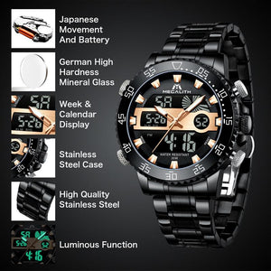 8222M | Quartz Men Watch | Stainless Steel Band-megalith watch