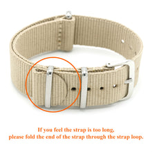 Laden Sie das Bild in den Galerie-Viewer, NATO-Armband, 4er/8er-Pack – 16 mm, 18 mm, 20 mm, 22 mm, 24 mm, hochwertige Uhrenarmbänder aus ballistischem Nylon im Zulu-Stil mit Edelstahlschnalle