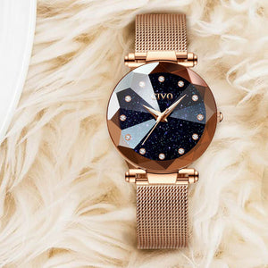 8064C | Quartz Women Watch | Mesh Band