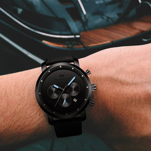 8021M | Quarz-Herrenuhr | Lederarmband