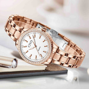 8114C | Quartz Women Watch | Stainless steel Band-megalith watch