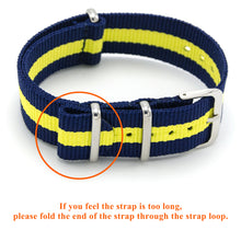 Load image into Gallery viewer, NATO Strap 4/8 Packs - 16mm 18mm 20mm 22mm 24mm Premium Ballistic Nylon Watch Bands Zulu Style with Stainless Steel Buckle