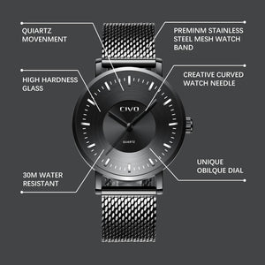 0056C | Quartz Men Watch | Mesh Band