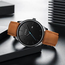 Laden Sie das Bild in den Galerie-Viewer, 8082C | Quarz-Herrenuhr | Lederarmband