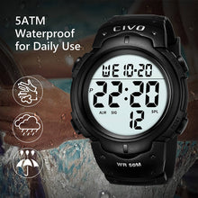 Laden Sie das Bild in den Galerie-Viewer, 1068C | Quartz Digital Men Watch | Rubber Band-megalith watch