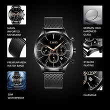 Laden Sie das Bild in den Galerie-Viewer, 8016C | Quarzuhr für Herren | Mesh-Armband