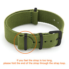 Laden Sie das Bild in den Galerie-Viewer, NATO-Armband, 4er/8er-Pack – 16 mm, 18 mm, 20 mm, 22 mm, 24 mm, hochwertige Uhrenarmbänder aus ballistischem Nylon im Zulu-Stil mit Edelstahlschnalle