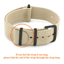 Laden Sie das Bild in den Galerie-Viewer, NATO-Armband, 4er/8er-Pack – 16 mm, 18 mm, 20 mm, 22 mm, 24 mm, hochwertige Uhrenarmbänder aus ballistischem Nylon im Zulu-Stil mit Edelstahlschnalle