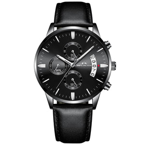 8008M | Quarz-Herrenuhr | Lederarmband