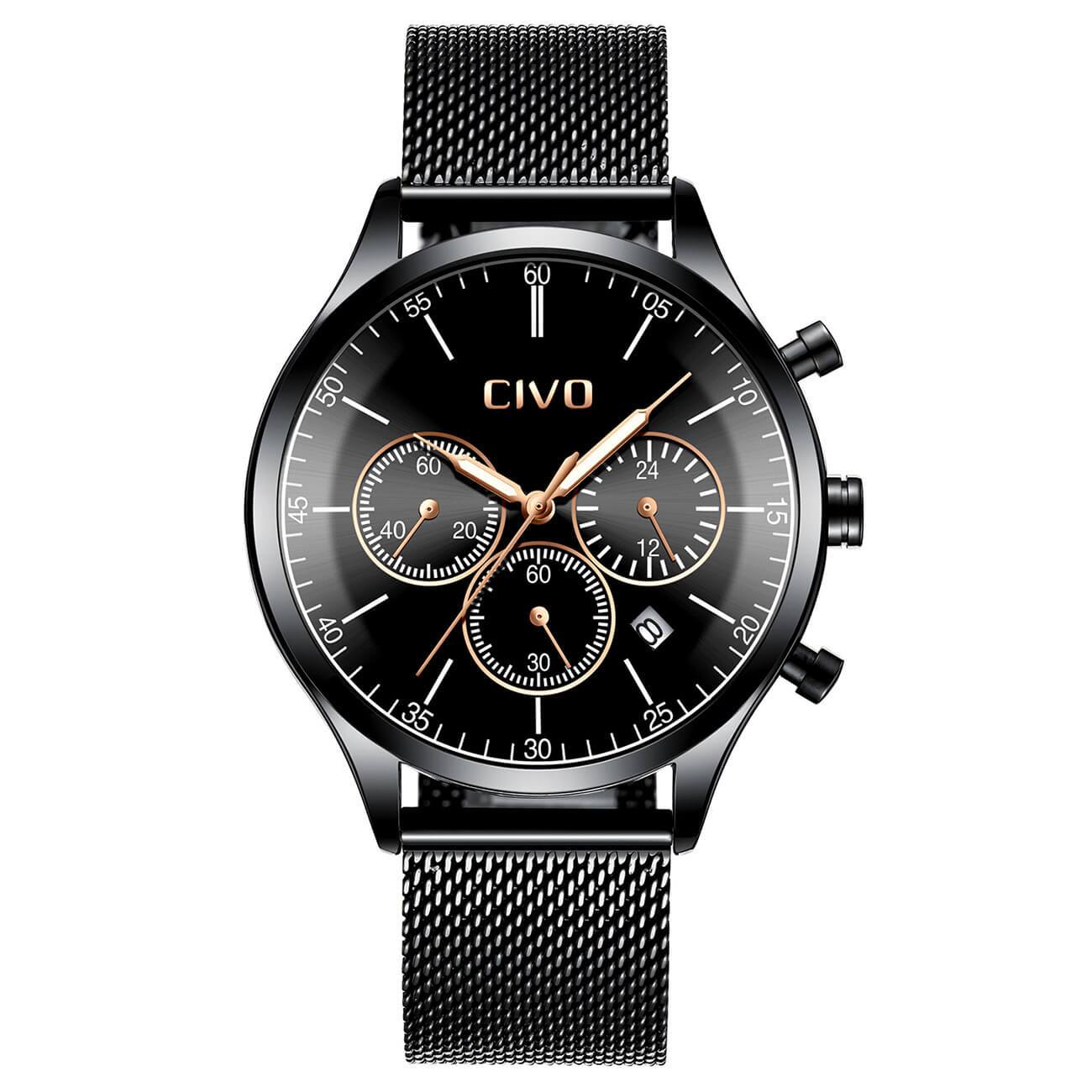 8016C | Quarzuhr für Herren | Mesh-Armband