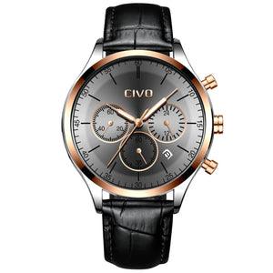 8016C | Quarz-Herrenuhr | Lederarmband