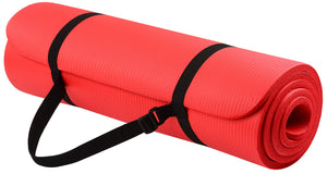 Yoga-Allzweckmatte, 1,27 cm, extra dick, hohe Dichte, reißfest, mit Tragegurt 