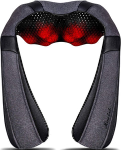 Back Massager, Shiatsu Back Neck Massager with Heat, Electric Shoulder Massager, Kneading Massage Pillow for Neck, Back, Shoulder, Foot, Leg, Muscle Pain Relief, Home,Office,Car Use - Christmas Gifts