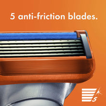 Load image into Gallery viewer, Fusion5 Men&#39;s Razor Handle + 4 Blade Refills