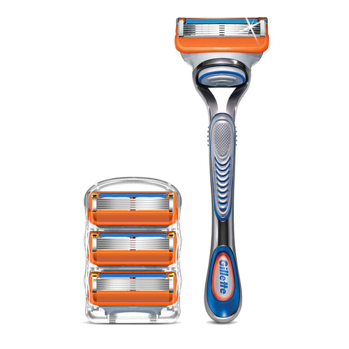 Fusion5 Men's Razor Handle + 4 Blade Refills