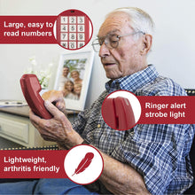 Load image into Gallery viewer, Oidium  Phones Corded Phone - Phones for Seniors - Phone for Hearing impaired - Crimson Red - Retro Novelty Telephone - an Improved Version of The Princess Phones in 1965 - Style Big Button