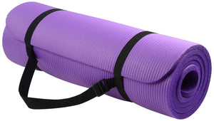 Yoga-Allzweckmatte, 1,27 cm, extra dick, hohe Dichte, reißfest, mit Tragegurt 