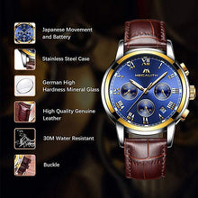 Laden Sie das Bild in den Galerie-Viewer, 0060M | Quarz-Herrenuhr | Lederarmband