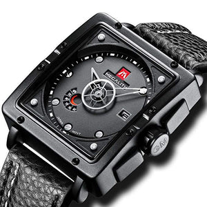 0007M | Quarz-Herrenuhr | Lederarmband