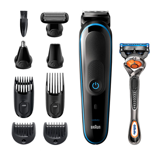 All-in-one trimmer   9-in-1 Beard Trimmer, Hair Clipper, Ear and Nose Trimmer, Body Groomer, Detail Trimmer, Rechargeable, with Gillette ProGlide Razor