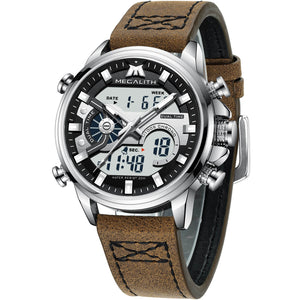 Analoge Digitaluhr | Lederarmband | 8276M
