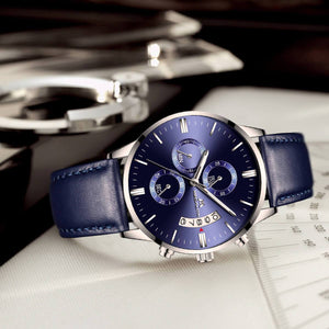 8008M | Quarz-Herrenuhr | Lederarmband