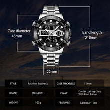 Laden Sie das Bild in den Galerie-Viewer, 8222M | Quartz Men Watch | Stainless Steel Band-megalith watch