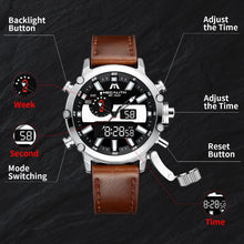 Laden Sie das Bild in den Galerie-Viewer, 8229M | Quartz Men Watch | Leather Band-megalith watch