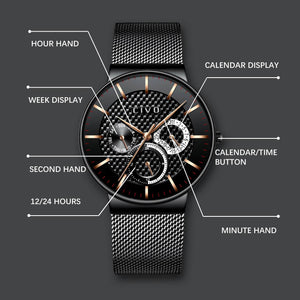 0047C | Quartz Men Watch | Mesh Band