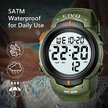 Laden Sie das Bild in den Galerie-Viewer, 1068C | Quartz Digital Men Watch | Rubber Band-megalith watch