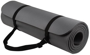Yoga-Allzweckmatte, 1,27 cm, extra dick, hohe Dichte, reißfest, mit Tragegurt 