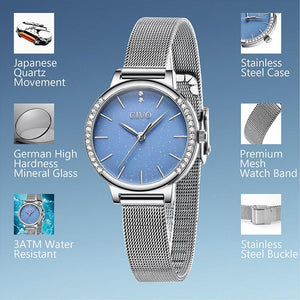 8115C | Quartz Women Watch | Mesh Band-megalith watch