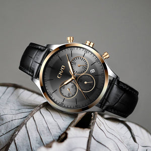 8016C | Quarz-Herrenuhr | Lederarmband