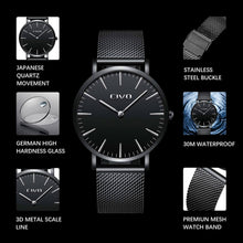 Laden Sie das Bild in den Galerie-Viewer, 0054C | Quarzuhr für Herren | Mesh-Armband